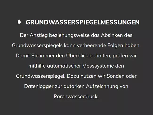 Grundwassermessung 