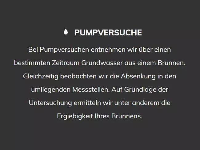 Pumpversuche 